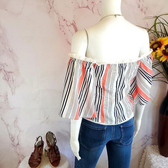 ASOS Nylon Apparel cute off shoulder lace up top - Picture 7 of 9